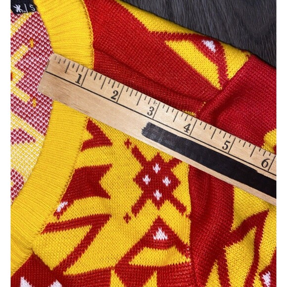 Klew Iowa State Women's Big Logo V-Neck Sweater RED/Yellow - SMALL NEW WITH TAGS - Picture 12 of 13